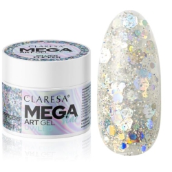 Claresa żel do zdobień MEGASTAR SILVER FLICKER - 10g