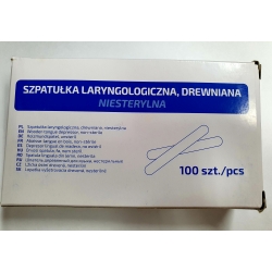 Szpatułki laryngologiczne drewniane szerokie 100szt